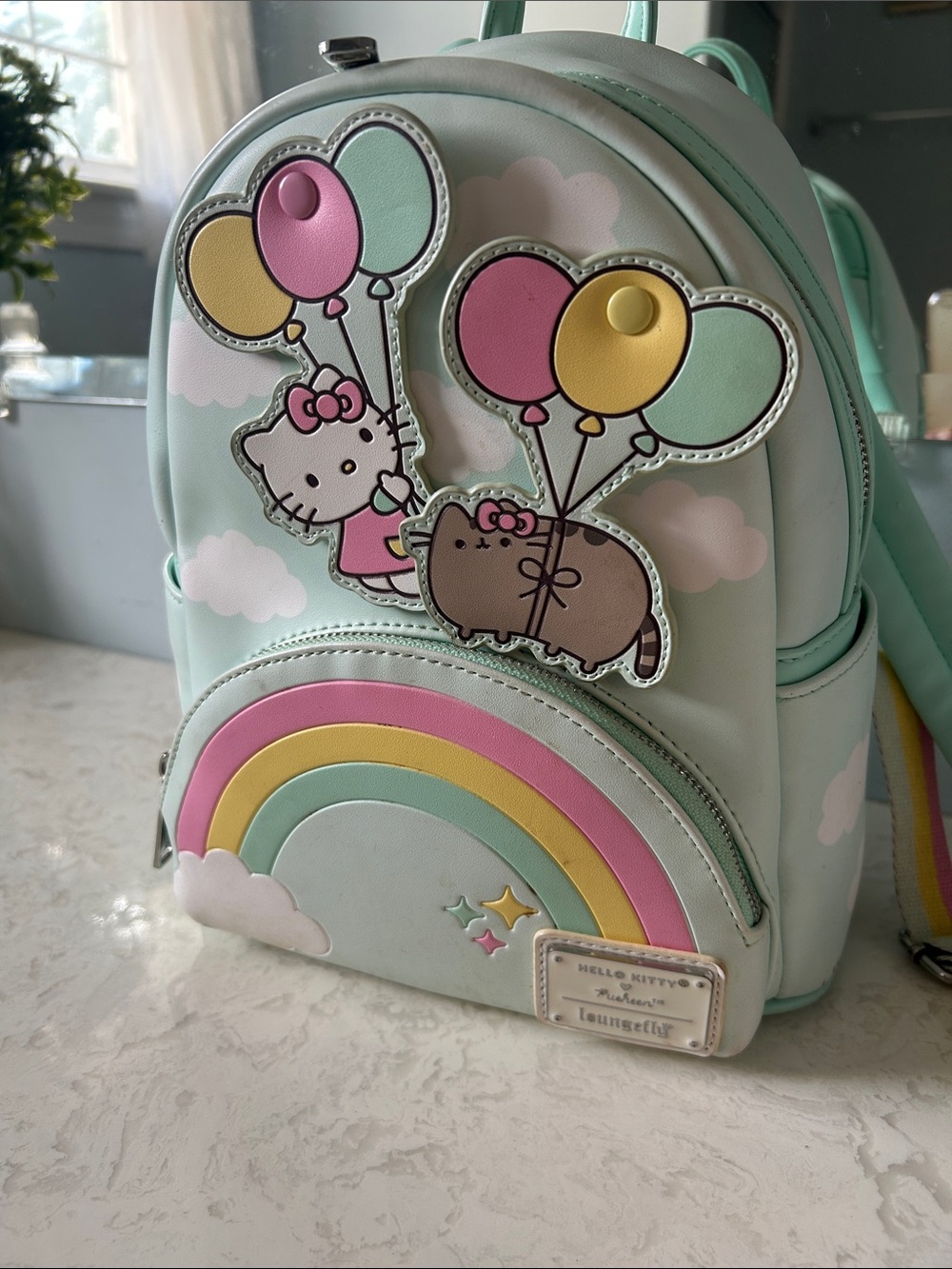Sanrio Mint Hello Kitty & Pusheen Rainbow Kids Backpack